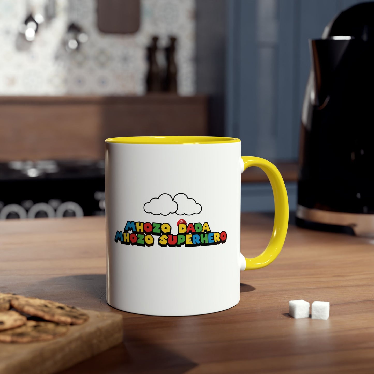 Mhozo Dada Mozo Superhero Two-Tone Coffee Mug 11oz
