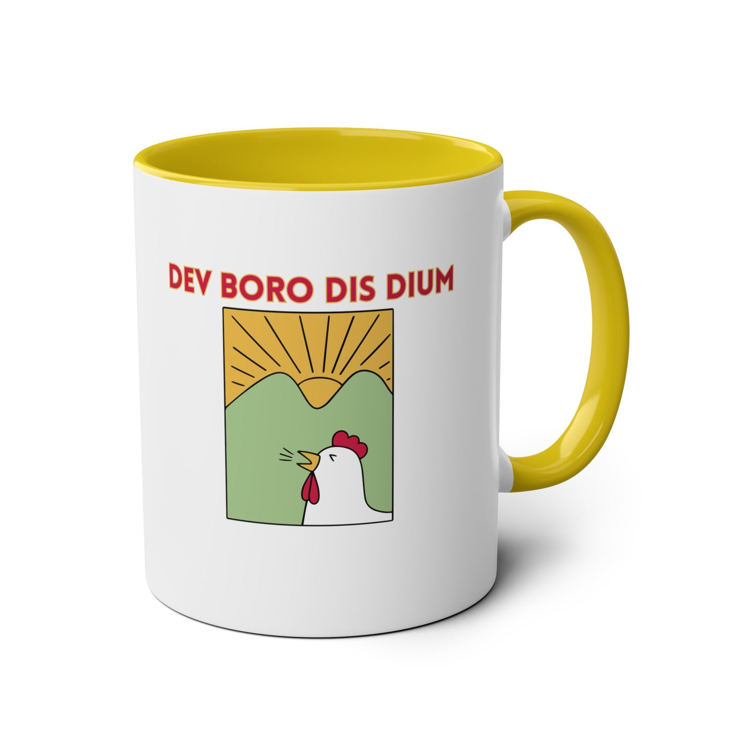 Dev Boro Dis Dium Two-Tone Coffee Mug - 11oz