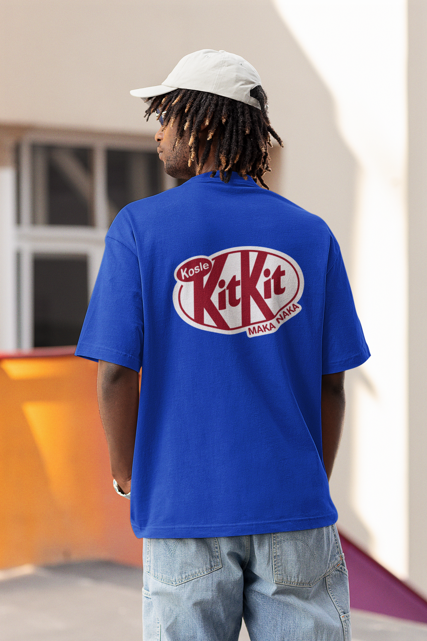 Kit Kit Ovesized Boxy fit t-shirt Blue