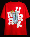 Urrak Signature Puff Print Oversized Tee - Red