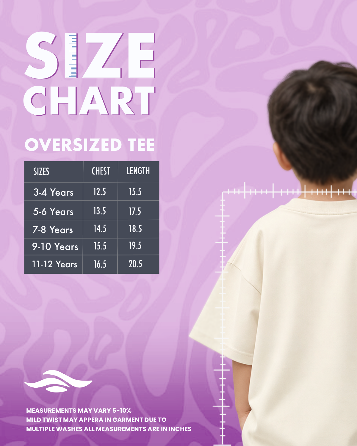 Saiba Bhogos – Premium Oversized Kids Tee (Optic Wash)