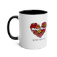 Colorful Heart Mhoji Mama Coffee Mug - Perfect Gift for Mother's Day (Dual tone)