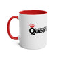 "Amchi Mama Amchi Queen" - Two-Tone Coffee Mug 11oz Ceramic Coffee Cup for Mother's Day and Everyday Use