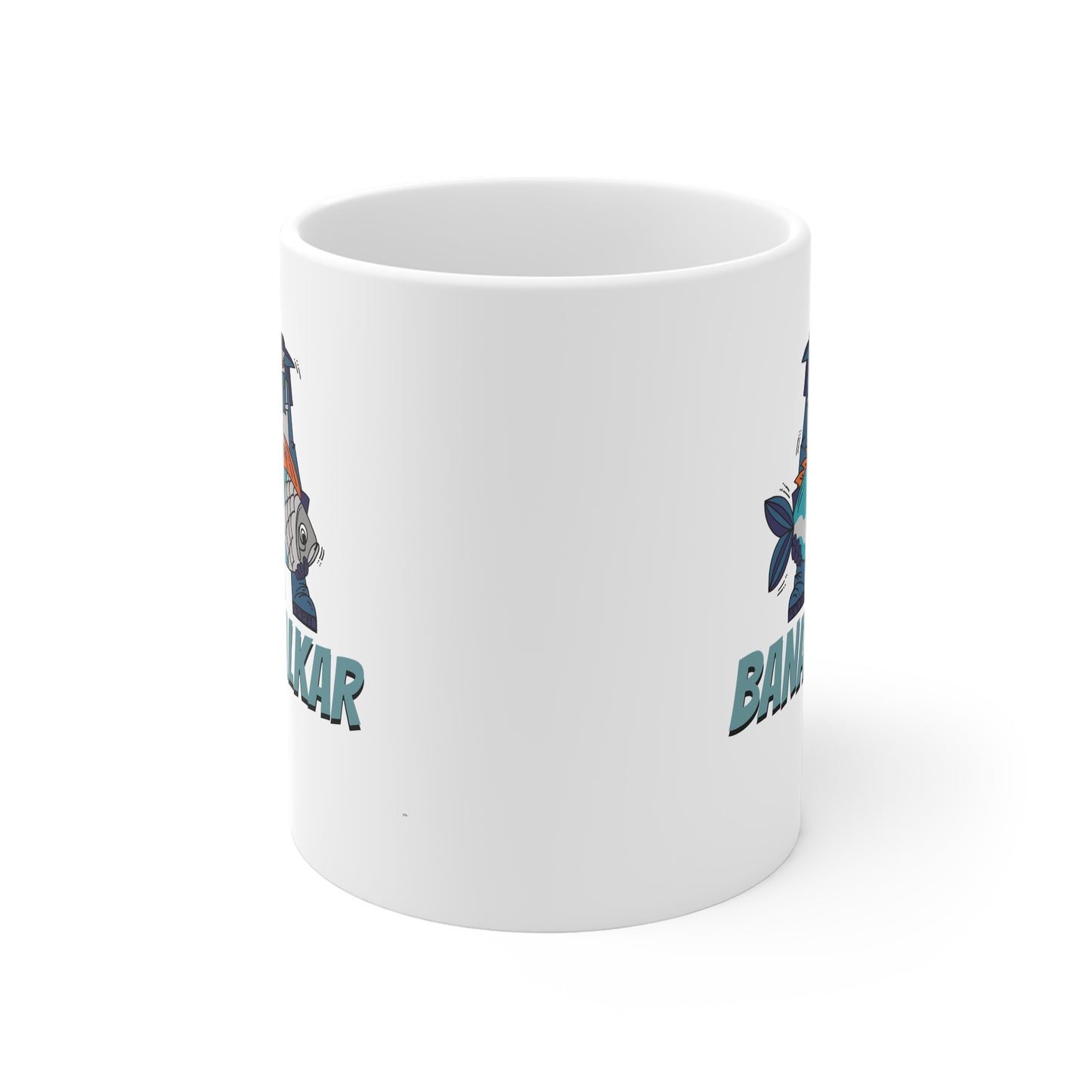 Banalkar Design Fish Lover Mug, Unique Gift for People of Benaulim, Coffee or Tea Cup, Humor