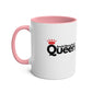 "Amchi Mama Amchi Queen" - Two-Tone Coffee Mug 11oz Ceramic Coffee Cup for Mother's Day and Everyday Use