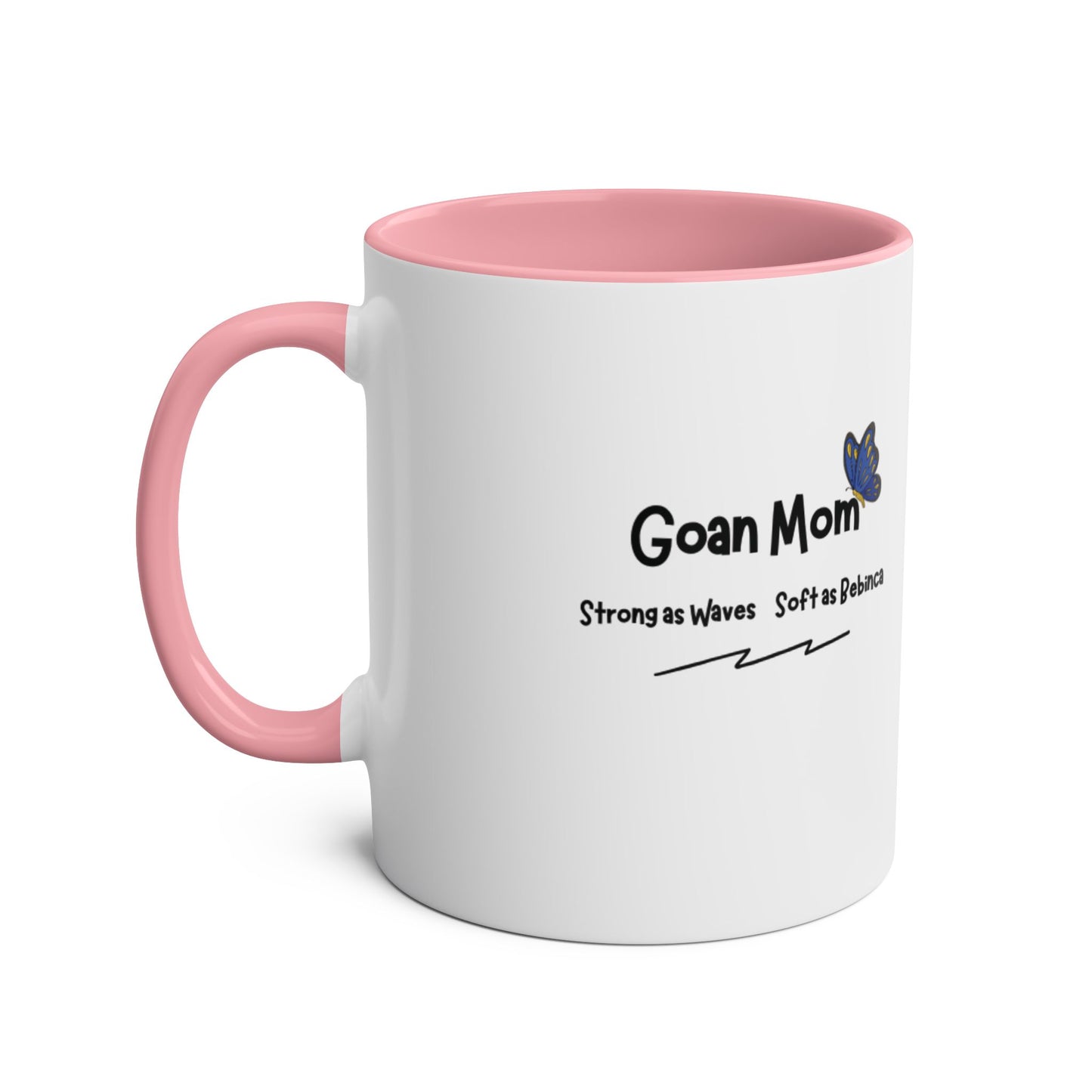 Goan Mom - Strong as Waves, Soft as Beanch (Two-Tone Coffee Mug )