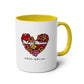 Colorful Heart Mhoji Mama Coffee Mug - Perfect Gift for Mother's Day (Dual tone)