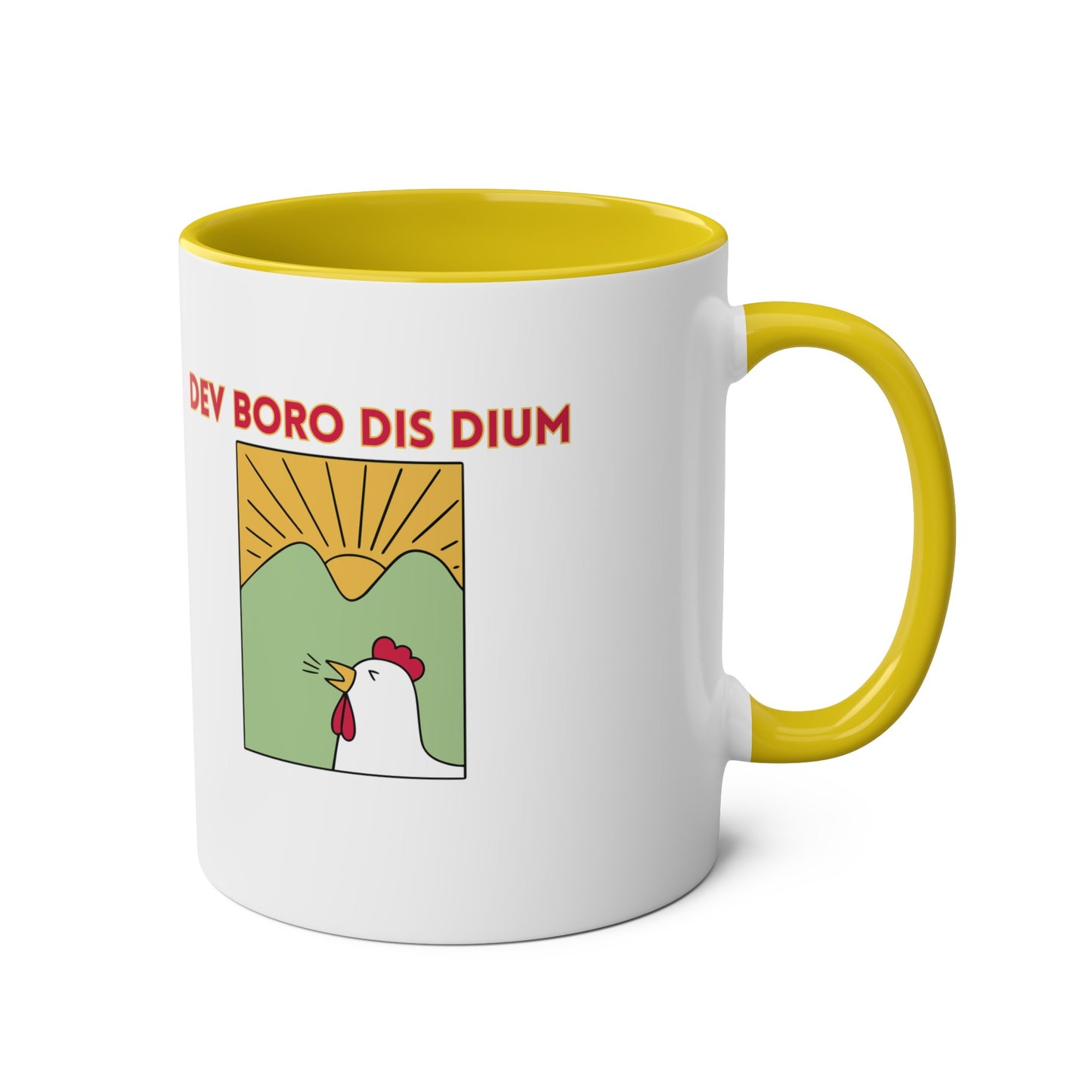 Dev Boro Dis Dium Two-Tone Coffee Mug -  11oz