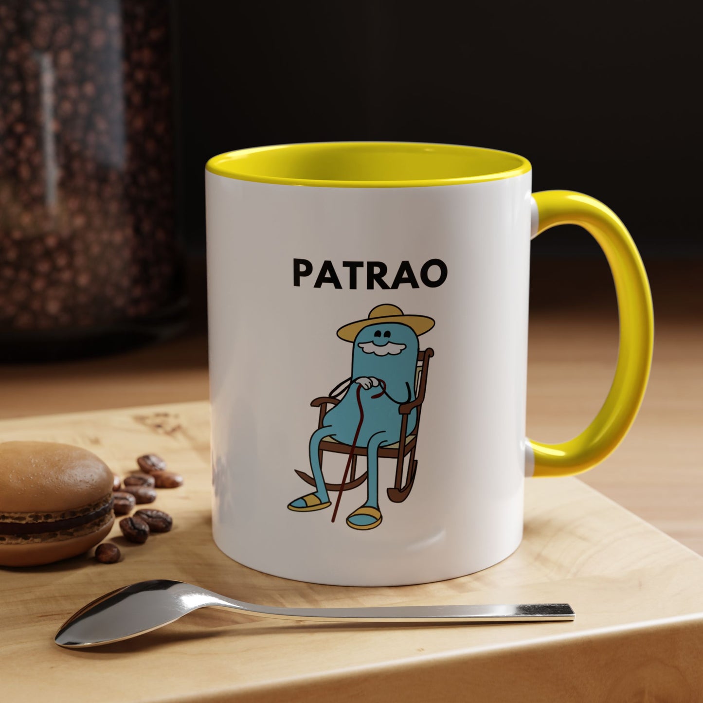 Patrao Coffee Mug — Funny Relaxed Character Accent Mug (11oz)