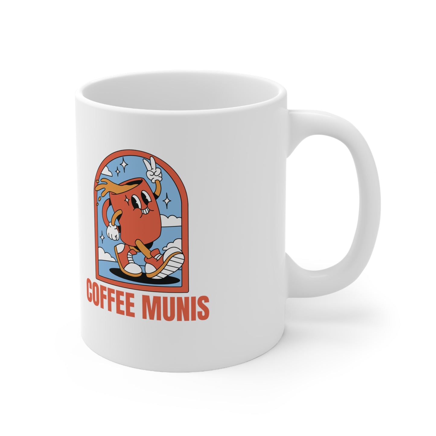 Coffee Munis Ceramic Coffee Cups -  11oz