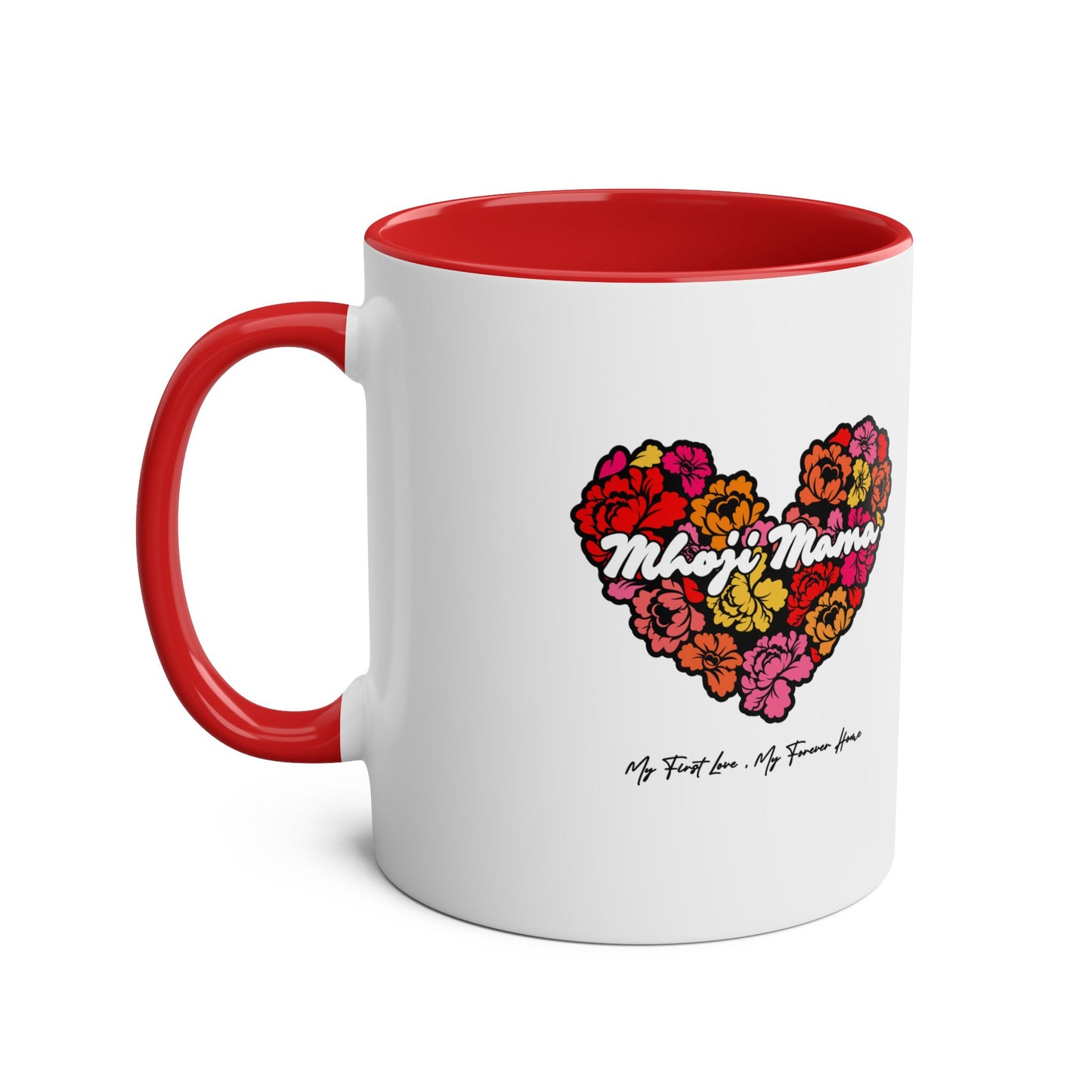 Colorful Heart Mhoji Mama Coffee Mug - Perfect Gift for Mother's Day (Dual tone)