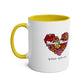 Colorful Heart Mhoji Mama Coffee Mug - Perfect Gift for Mother's Day (Dual tone)