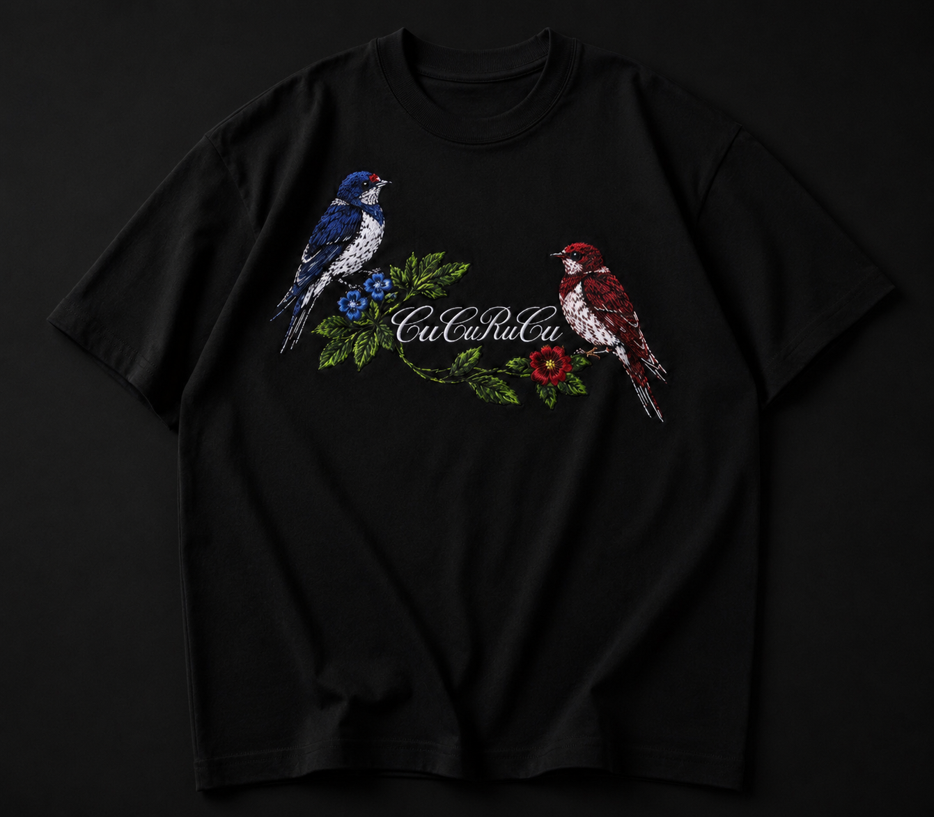 Pre order Cu Cu Ru Cu Full Embroidery Statement Tee