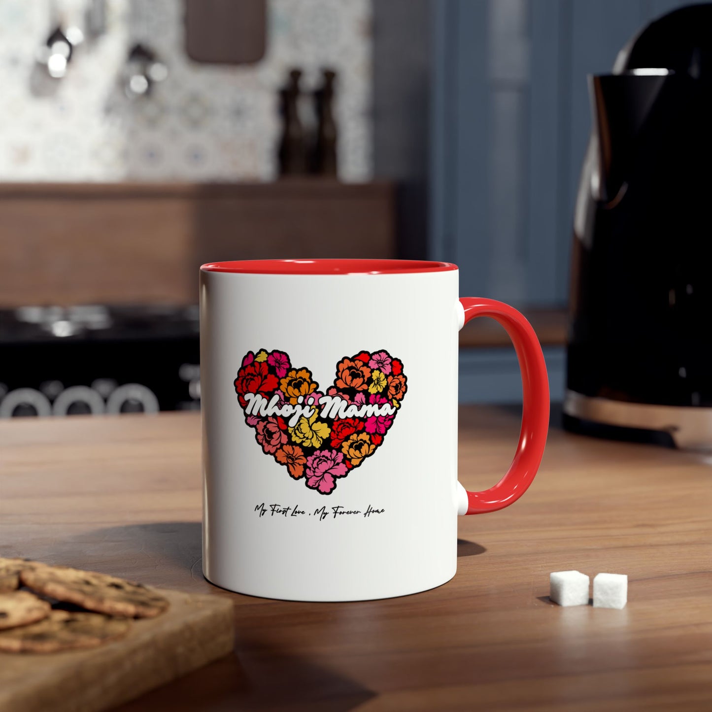 Colorful Heart Mhoji Mama Coffee Mug - Perfect Gift for Mother's Day (Dual tone)