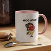 Mog Asum Coffee Mug — Cute Cartoon Girl Holding Heart Accent Mug (11oz)