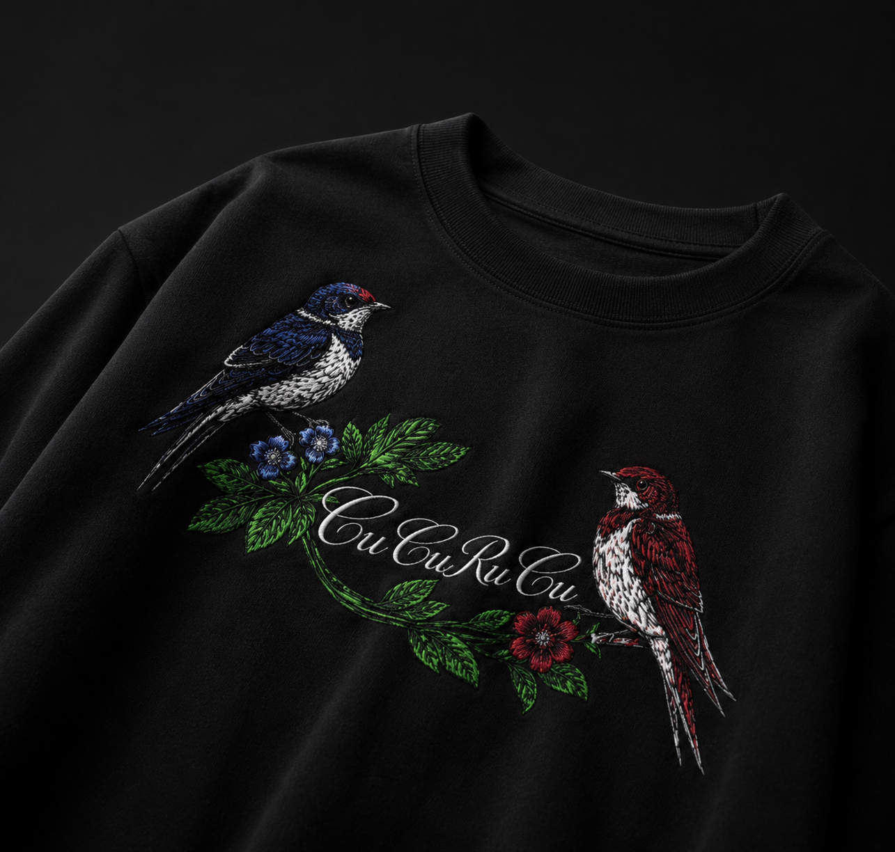Pre order Cu Cu Ru Cu Full Embroidery Statement Tee
