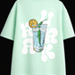 Pre- Order - Urrak Signature Puff Print Oversized Tee - Pastel Mint