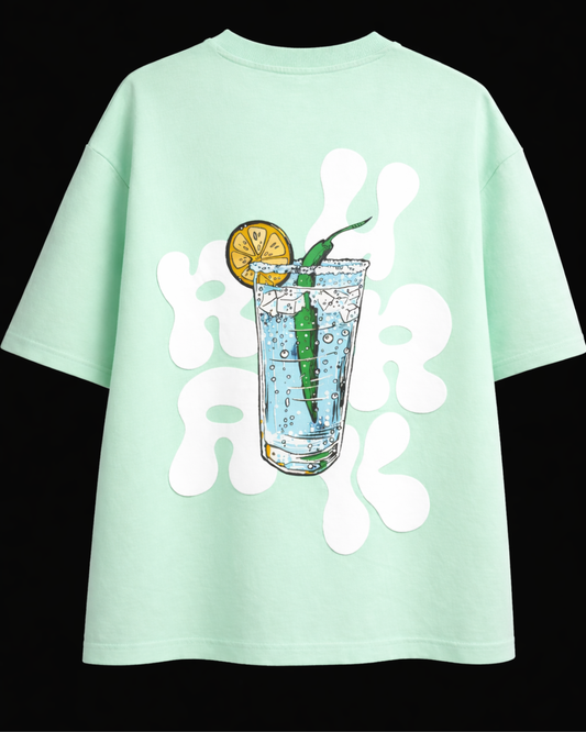 Pre- Order - Urrak Signature Puff Print Oversized Tee - Pastel Mint