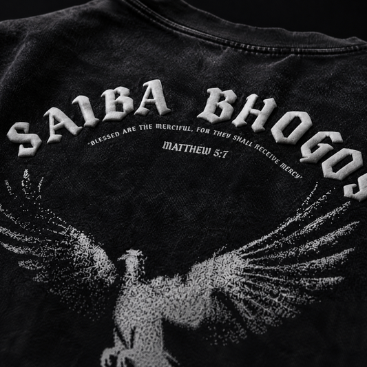 Saiba Bhogos – Premium Oversized Tee (Optic Wash)