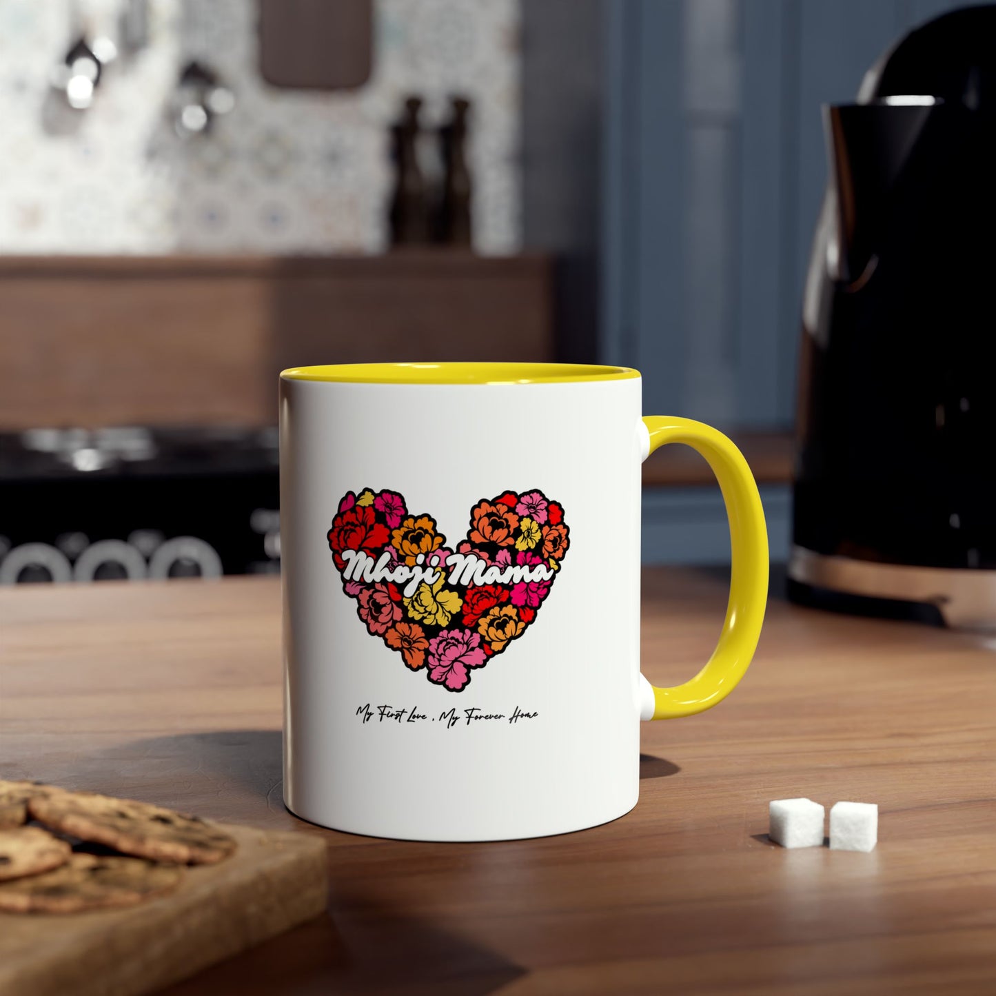 Colorful Heart Mhoji Mama Coffee Mug - Perfect Gift for Mother's Day (Dual tone)