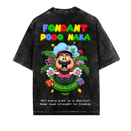 Fondant Podo Naka – Uncle Mario in Goa Oversized Tee