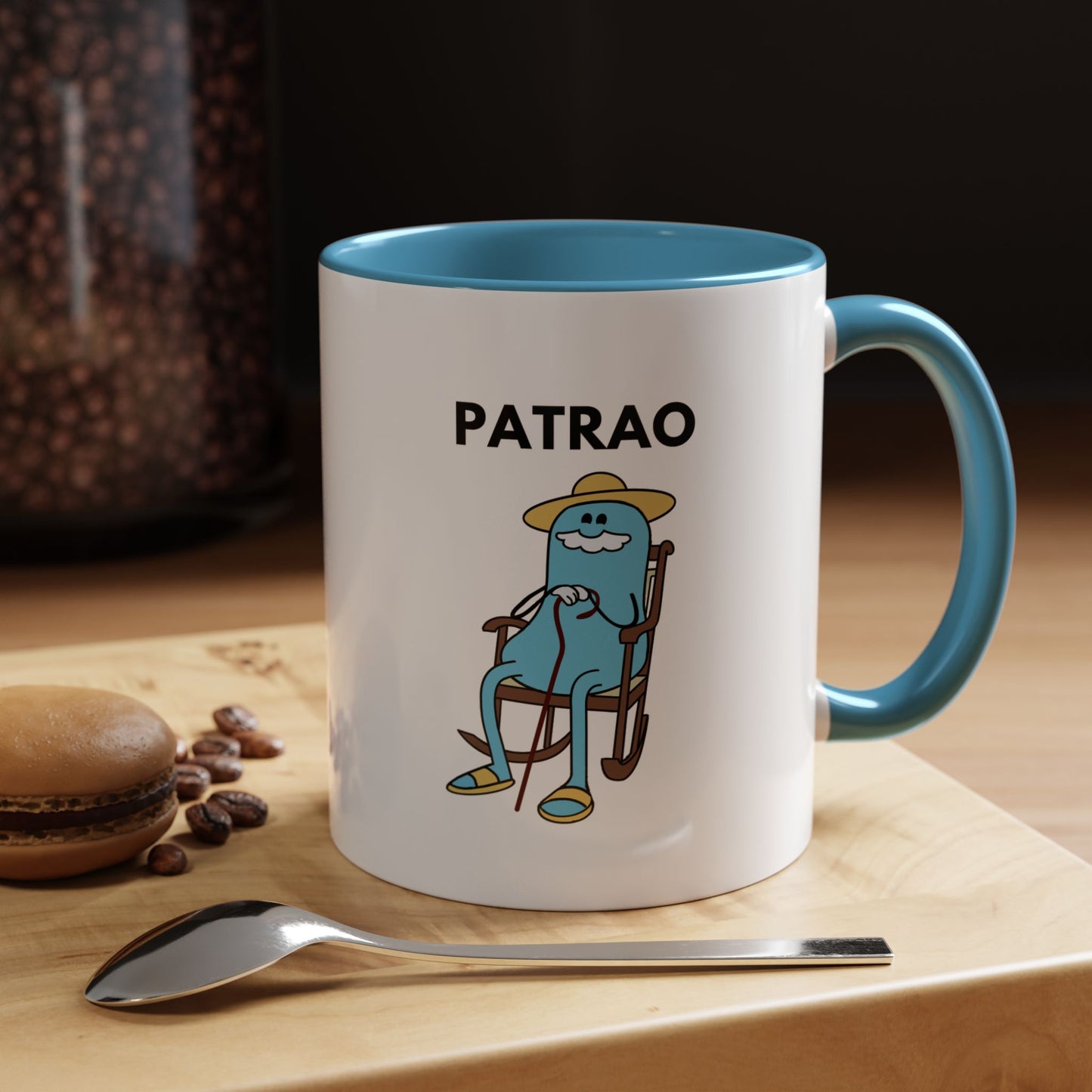 Patrao Coffee Mug — Funny Relaxed Character Accent Mug (11oz)