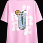Pre- Order - Urrak Signature Puff Print Oversized Tee - Pink