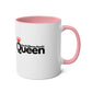 "Amchi Mama Amchi Queen" - Two-Tone Coffee Mug 11oz Ceramic Coffee Cup for Mother's Day and Everyday Use