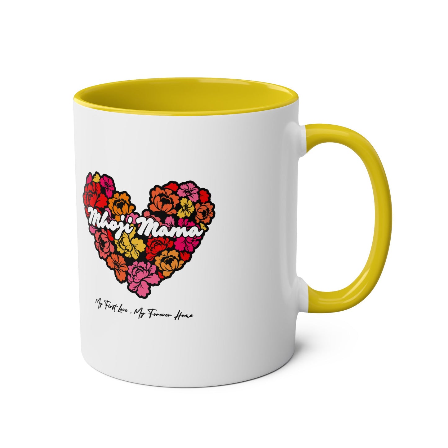 Colorful Heart Mhoji Mama Coffee Mug - Perfect Gift for Mother's Day (Dual tone)