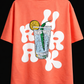 Pre- Order - Urrak Signature Puff Print Oversized Tee - Coral