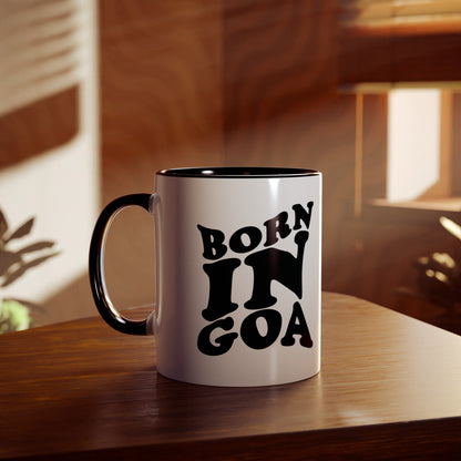 Born in Goa Two-Tone Coffee Mug - 11oz