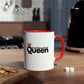 "Amchi Mama Amchi Queen" - Two-Tone Coffee Mug 11oz Ceramic Coffee Cup for Mother's Day and Everyday Use