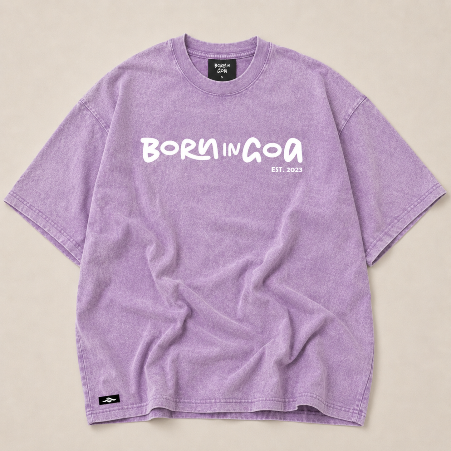 Born in Goa Essential Puff Print Pink Lavender (Optic Wash)