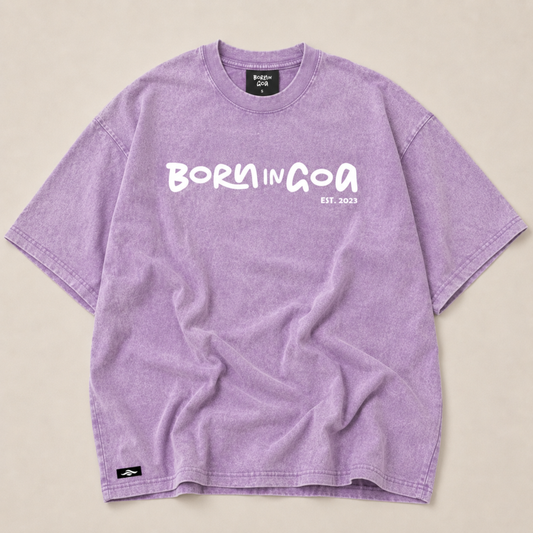 Born in Goa Essential Puff Print Pink Lavender (Optic Wash)