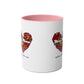 Colorful Heart Mhoji Mama Coffee Mug - Perfect Gift for Mother's Day (Dual tone)