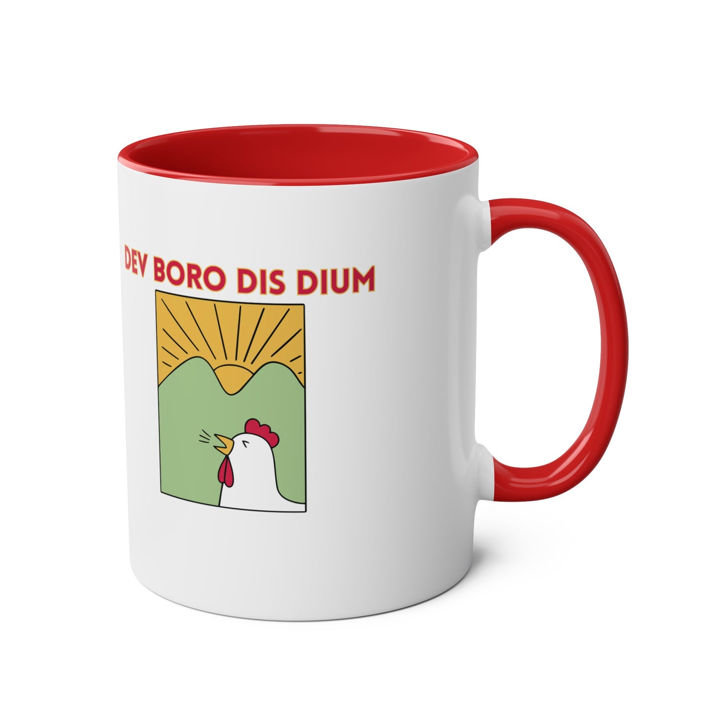 Dev Boro Dis Dium Two-Tone Coffee Mug -  11oz