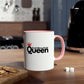 "Amchi Mama Amchi Queen" - Two-Tone Coffee Mug 11oz Ceramic Coffee Cup for Mother's Day and Everyday Use