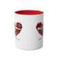 Colorful Heart Mhoji Mama Coffee Mug - Perfect Gift for Mother's Day (Dual tone)