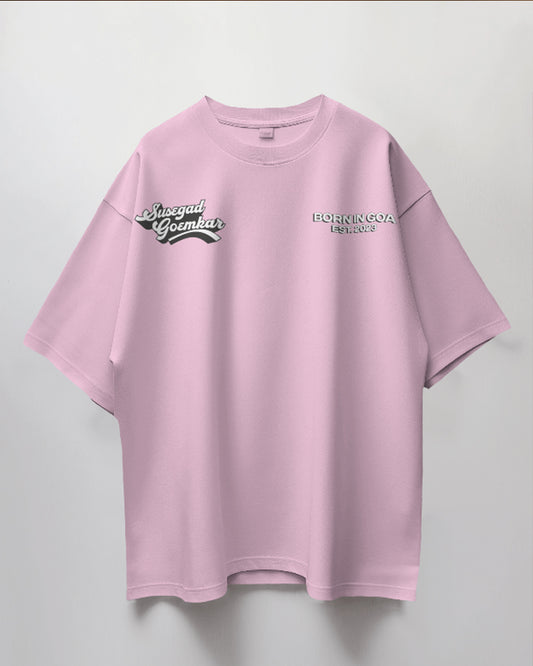 Ultra Premium Susegad Goemkar Tee – Pink | Puff Print Unisex Fit
