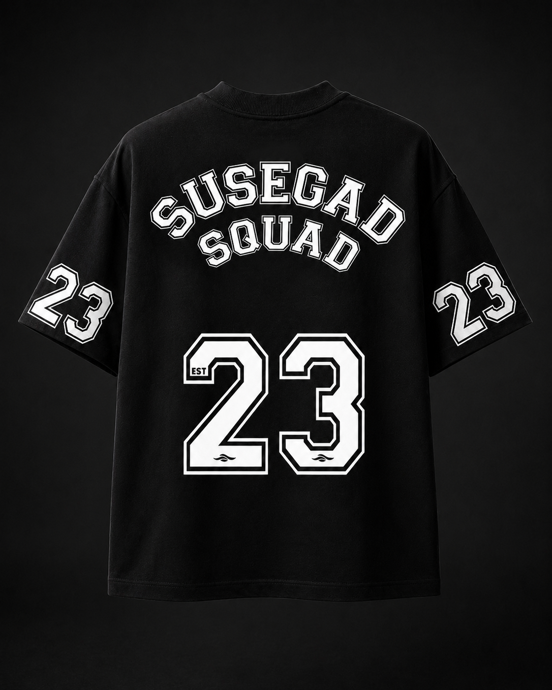 Susegad Squad – Black Label - Ultra Premium Oversized tee - HD Print