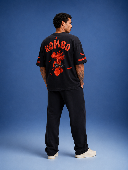 Kombo – The All Day Charmer | Premium Oversized Tee (Black)