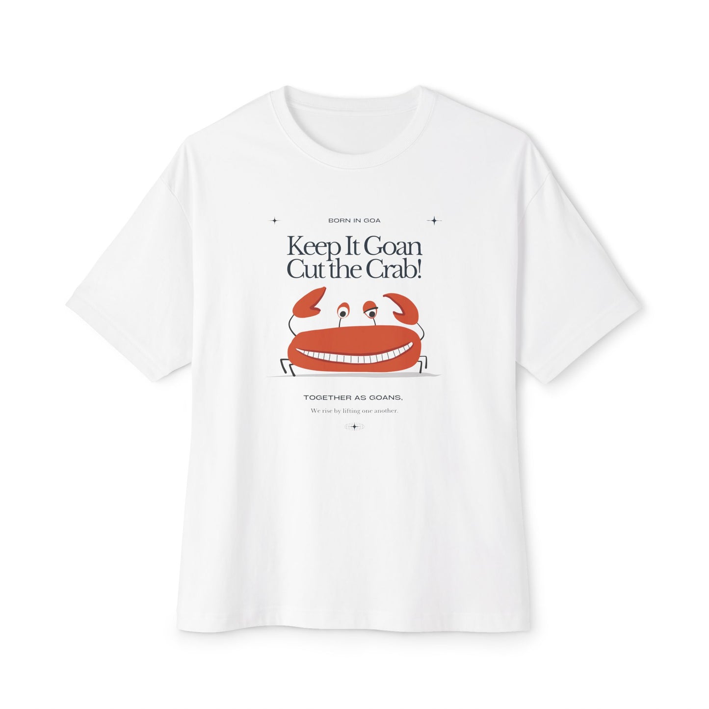 Unisex Cut the Crab, Keep it Goan oversized t-shirt