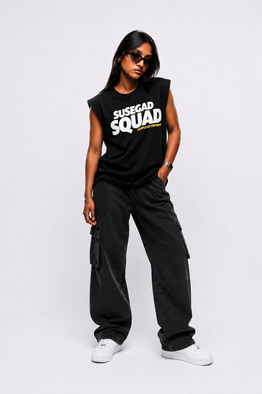 Pre Order Susegad Squad  - People of the Coast Tank top - Black