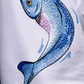 Puffer Fish Ultra Premium Oversized Graphic Tee - White