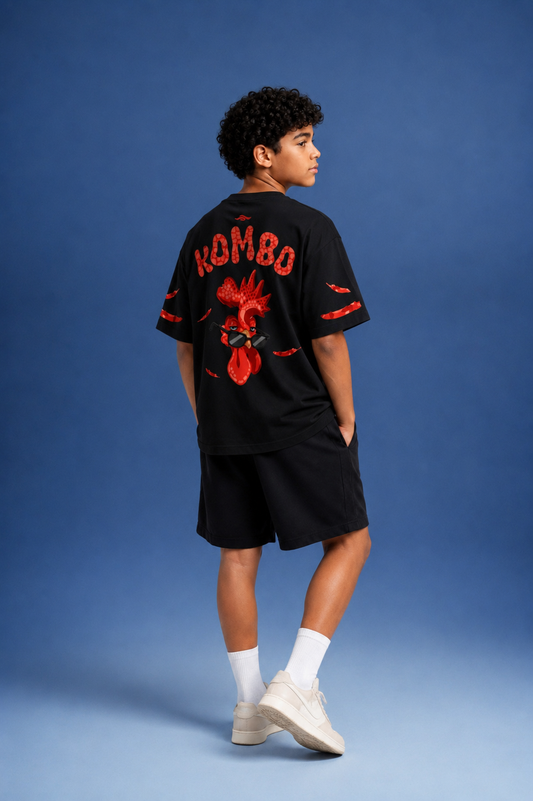 Kombo – Junior Charmer | Premium Kids Tee (Black)
