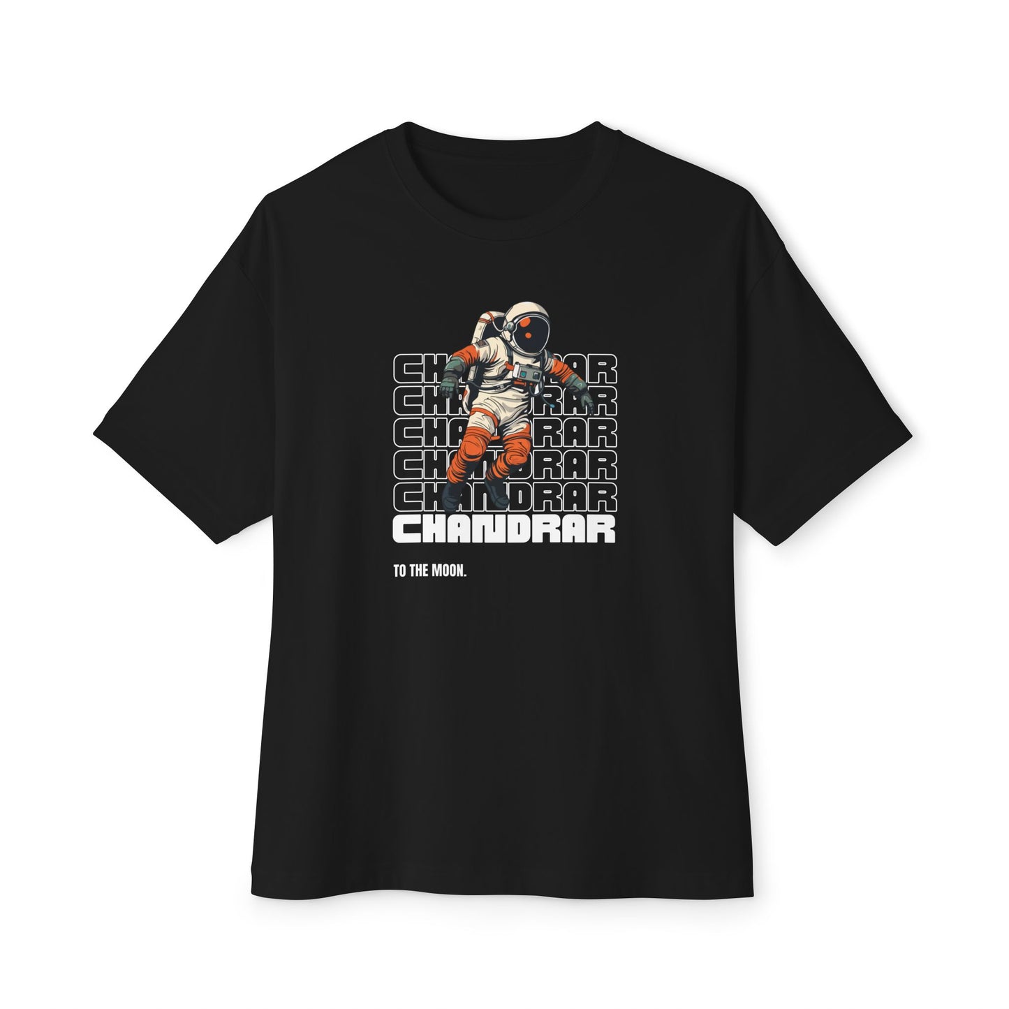 Chandrar Oversized Tee | To the Moon Astronaut Design