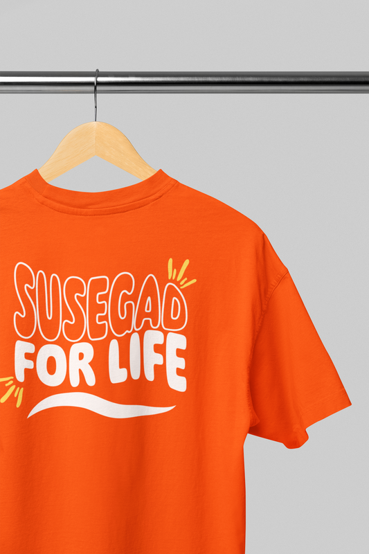Ultra Premium Susegad for Life Tee – Orange | Puff Print Unisex Fit