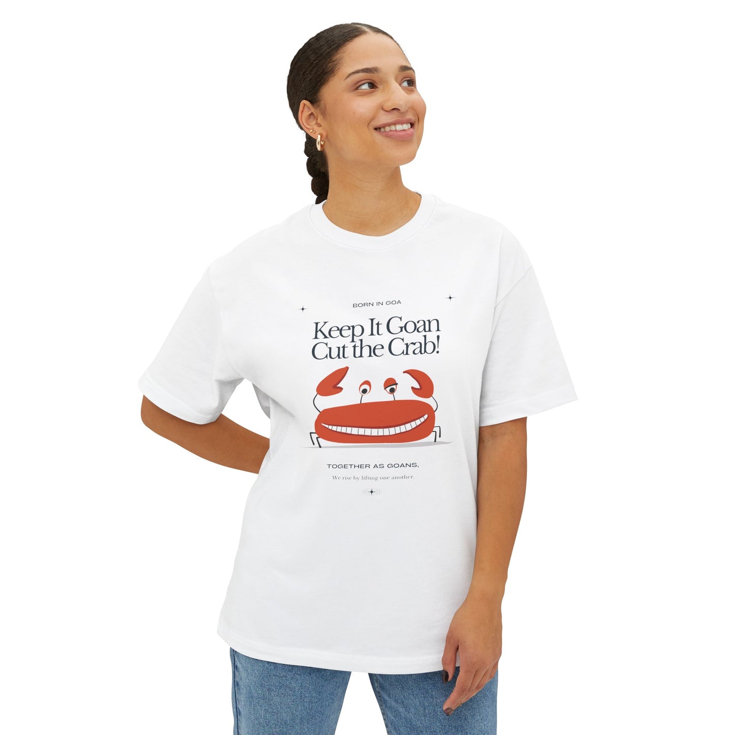 Unisex Cut the Crab, Keep it Goan oversized t-shirt