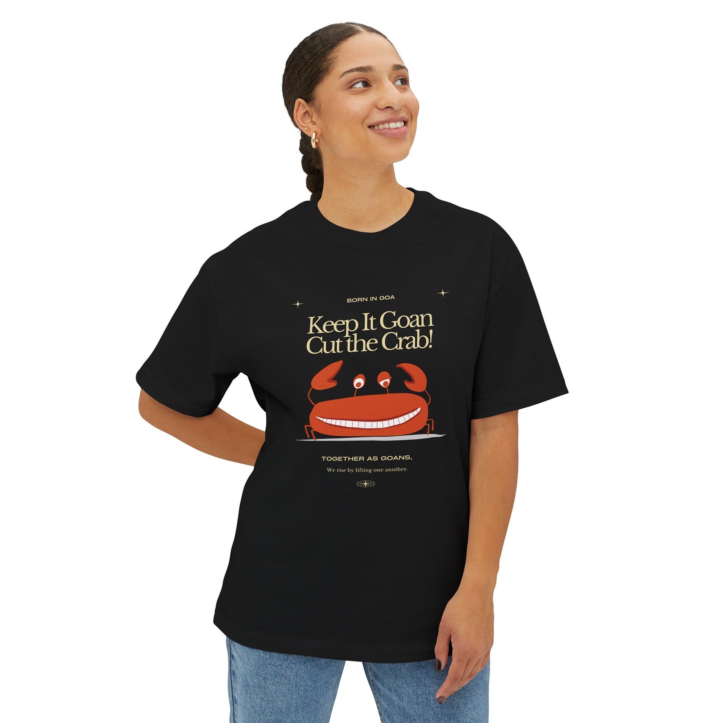 Unisex Cut the Crab, Keep it Goan oversized t-shirt