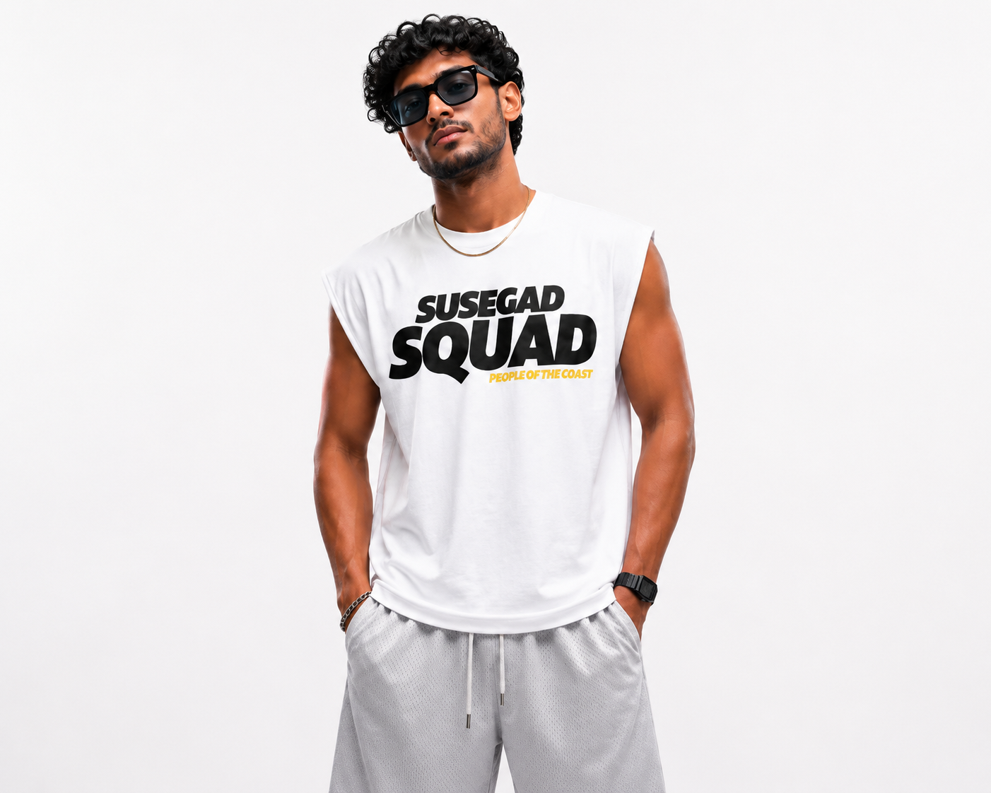 Pre Order Susegad Squad  - People of the Coast Tank top - White